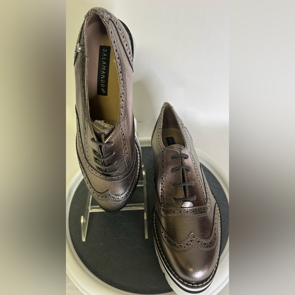 Salamandra  Silver Platform Oxfords Women’s Size  7 (24)  BRAND NEW SUPER CUTE! - Picture 10 of 10